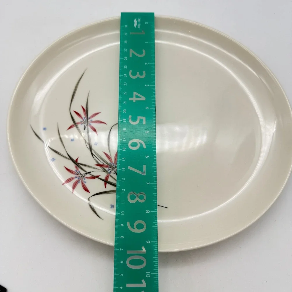 Syracuse China Flame Lily 11 Inch Oval Platter Vintage MCM replacement Ceramic